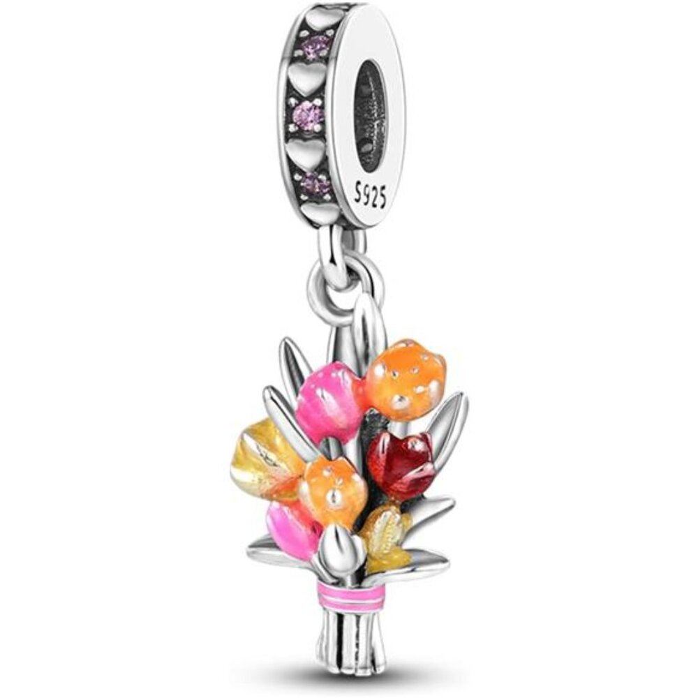 925 Sterling Silver Charms for Bracelets and Necklaces Family Letters